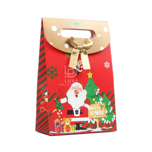 2022 Hot Sell chirstmas gift paper bag with bow FREE SHIPPING